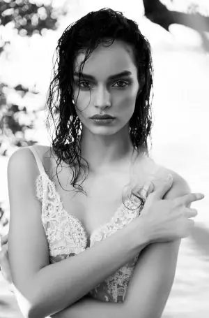 I-Luma Grothe Models Lingerie at the Beach for GQ Russia