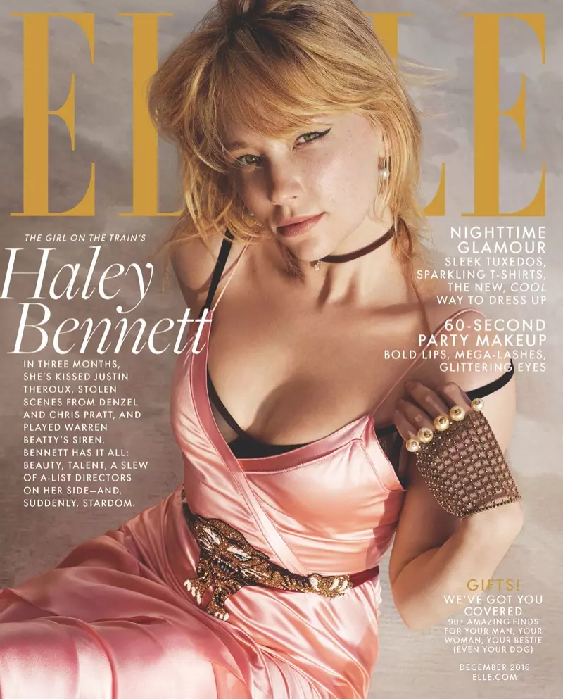 Haley Bennett នៅលើគម្របទស្សនាវដ្តី ELLE ខែធ្នូ ឆ្នាំ 2016