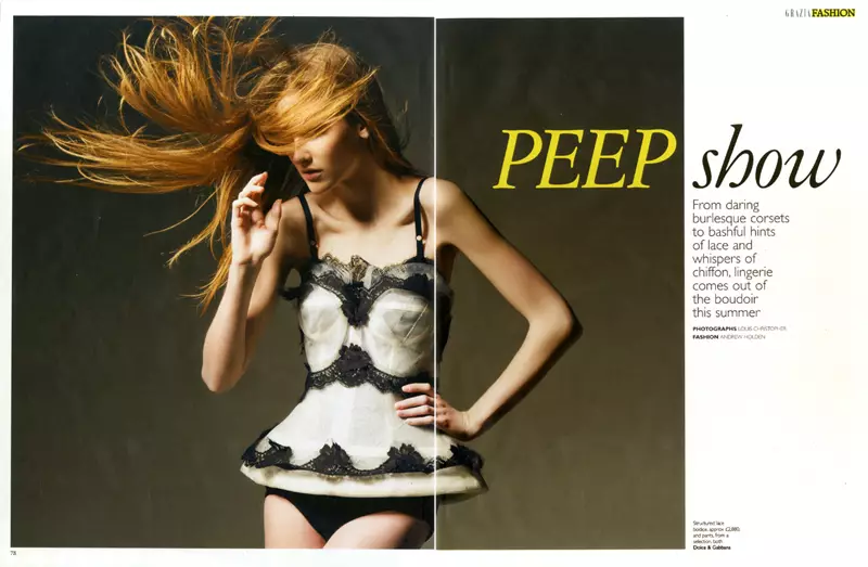 Maddie Welch โดย Louis Christopher ใน Peep Show | Grazia พฤษภาคม 2010