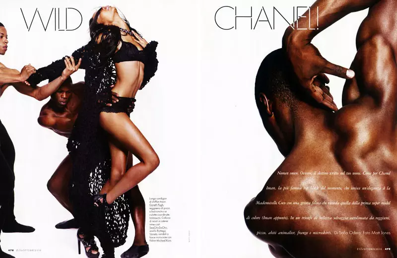 Chanel Iman សម្រាប់ Elle Italia ខែតុលា ឆ្នាំ 2010 ដោយ Matt Jones