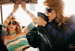 Masha Novoselova modela gafas de sol de moda para Madame Shoot