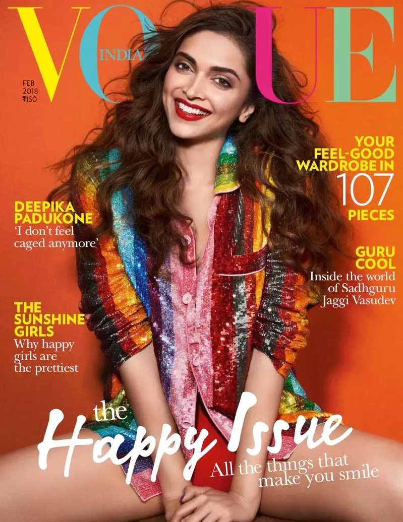 Deepika Padukone บน Vogue India กุมภาพันธ์ 2018 Cover