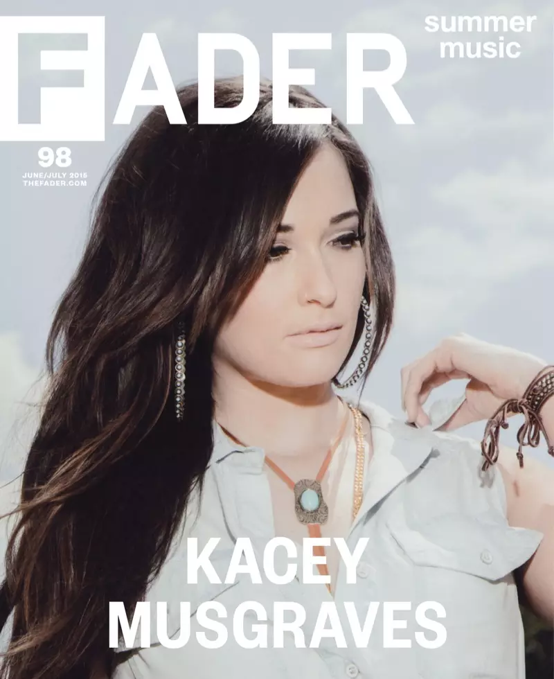 Mga bituon ni Kacey Musgraves sa Hunyo-Hulyo 2015 nga hapin sa Fader Magazine