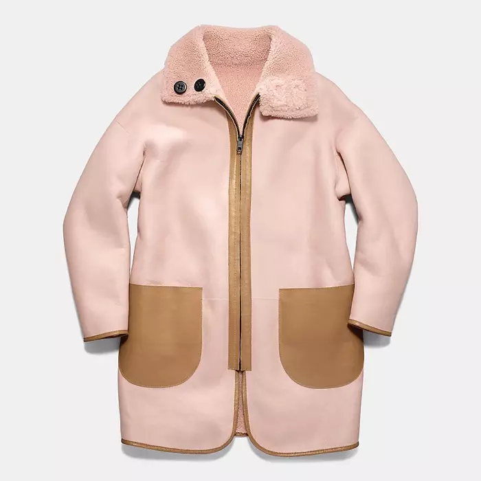 Manteau réversible en peau retournée Coach