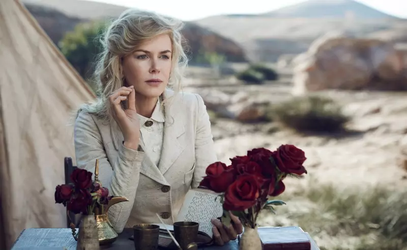 Nicole Kidman poze pou Peter Lindbergh nan fim sinema lamòd