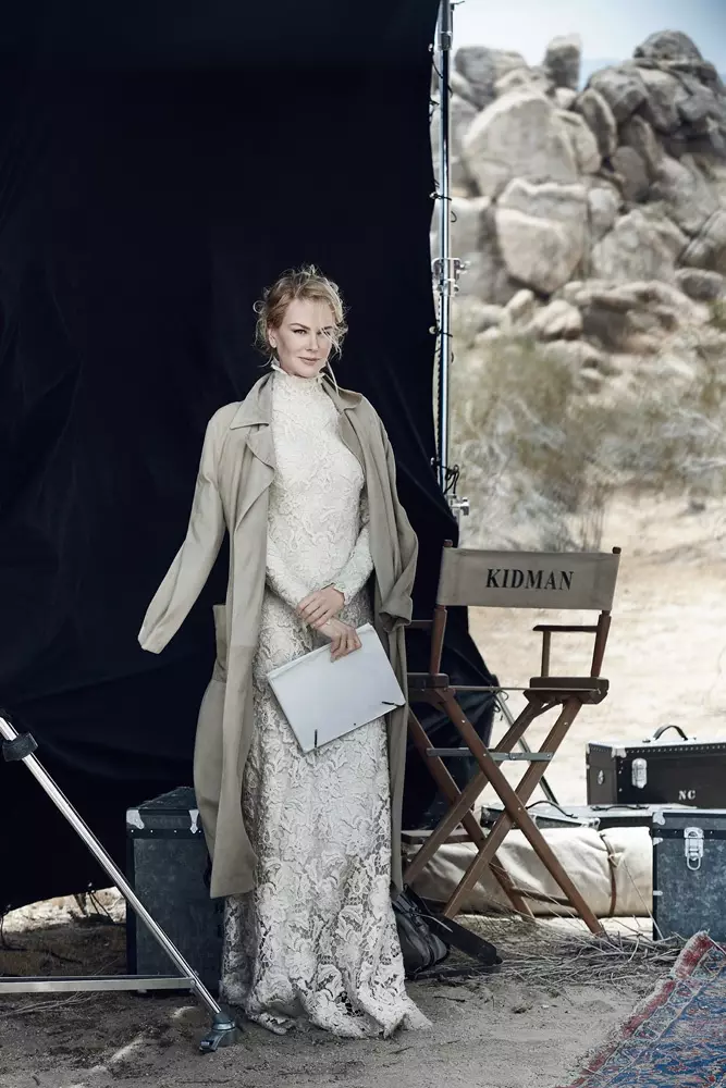 Nicole Kidman poze pou Peter Lindbergh nan fim sinema lamòd