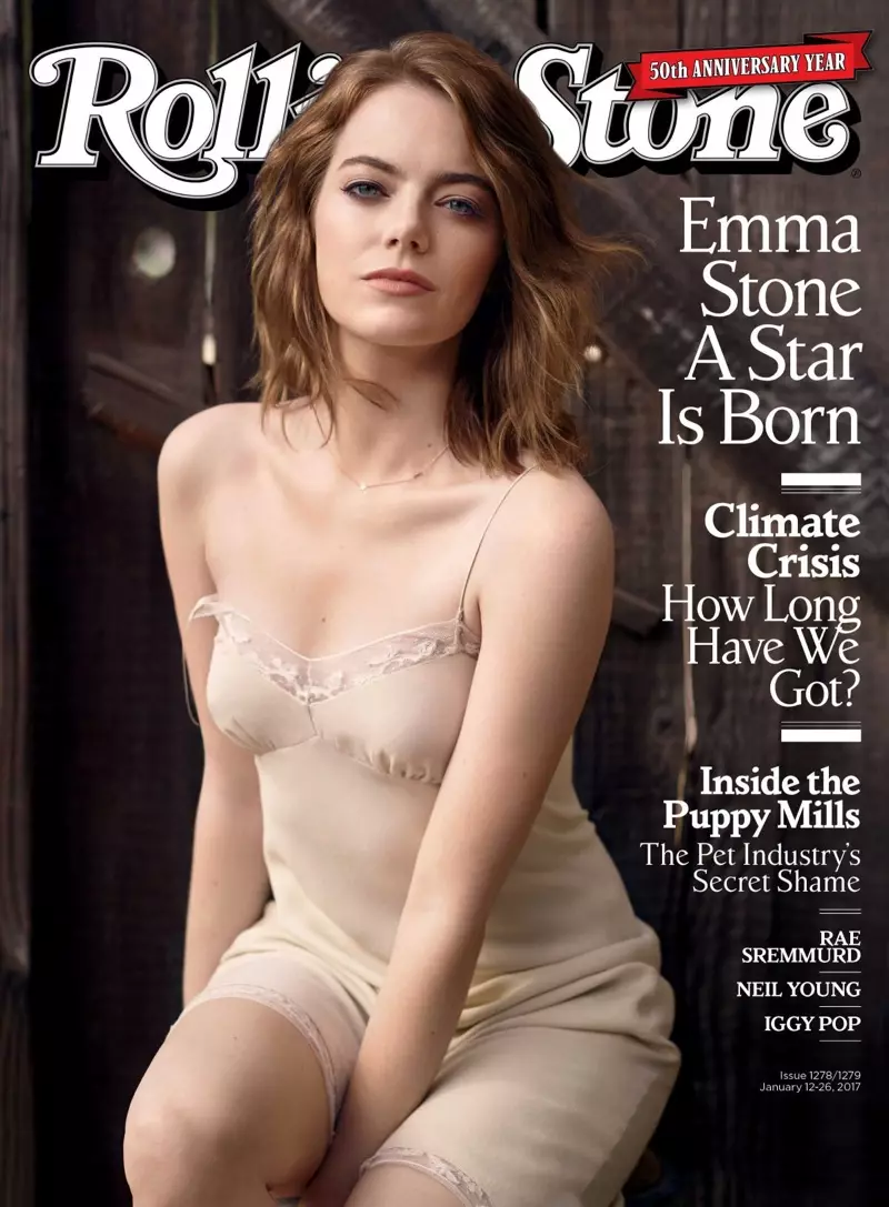 滚石乐队 Emma Stone 2017 年 1 月 12 日封面