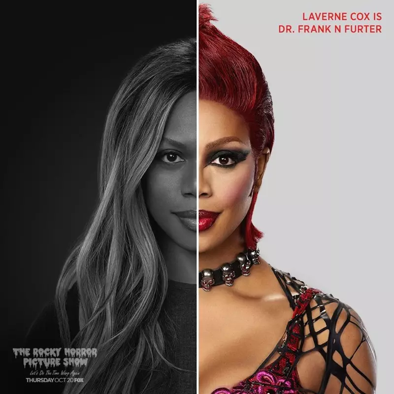 Laverne Cox muuttuu Dr. Frank-N-Furteriksi FOX-julisteessa Rocky Horror Picture Show: Let's Time Warp Again