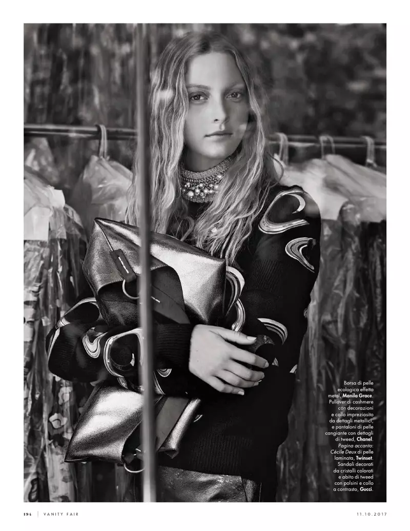 Codie Young luce elegantes estilos urbanos en Vanity Fair Italia