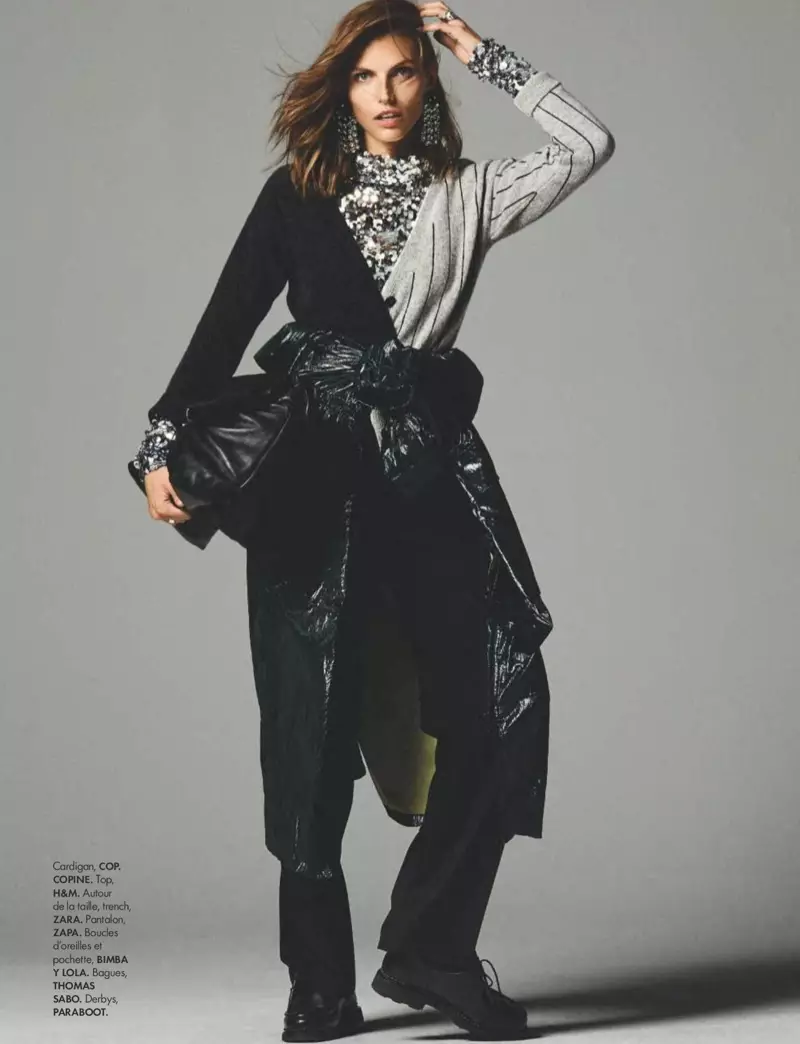 Karlina Caune Layers Up in Trendy Looks for ELLE France