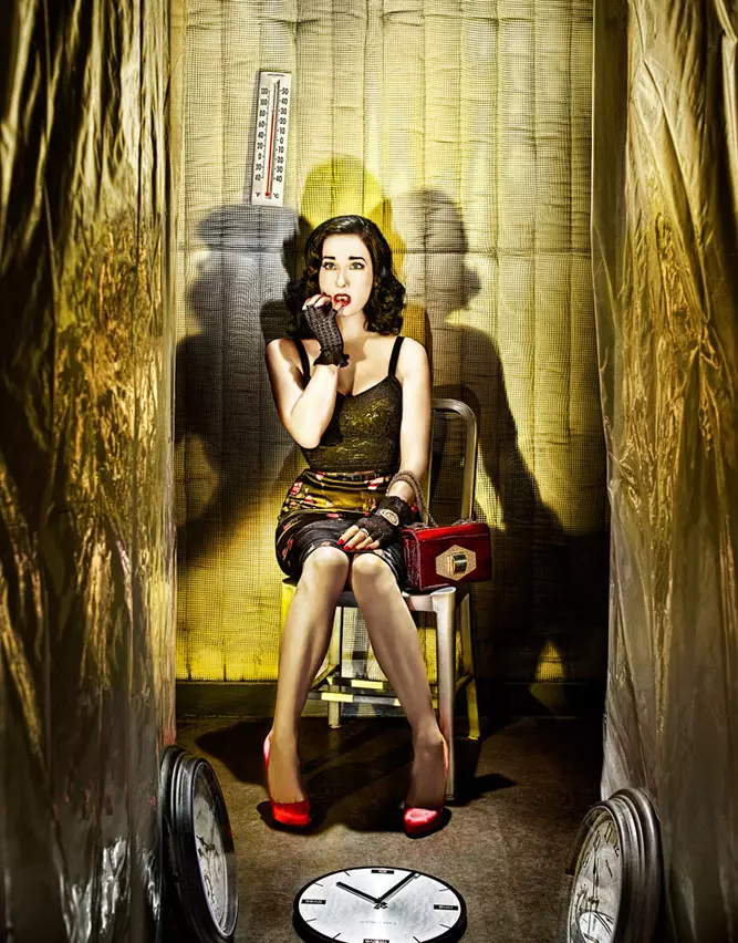 Dita Von Teese by BrakhaX2 in A Shady Green | Genlux Magazine Fall 2010