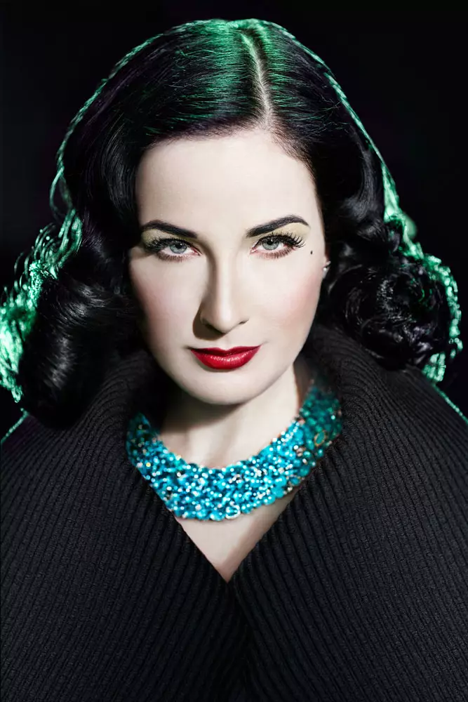 Dita Von Teese by BrakhaX2 in A Shady Green | Genlux Magazine Fall 2010