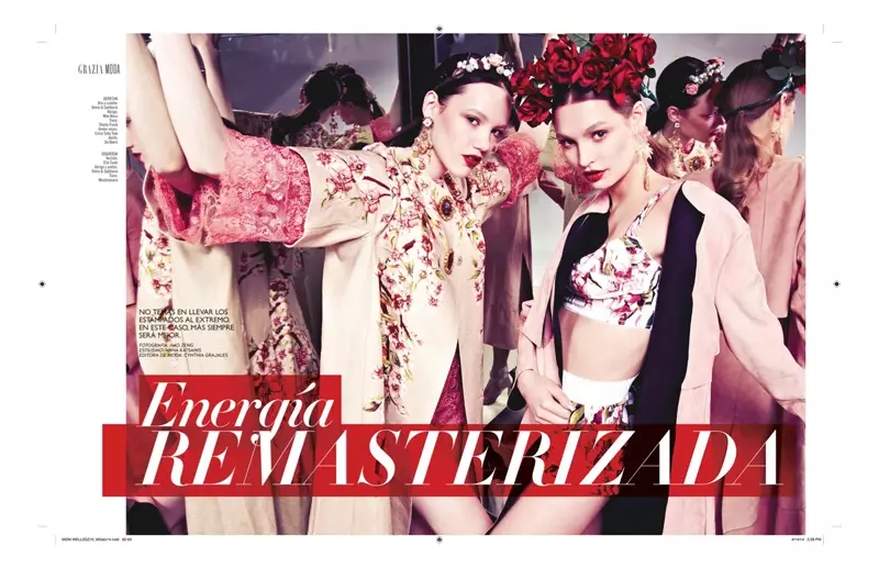 Roosmarijn & Barrett in Romantic Looks for Grazia Mexico