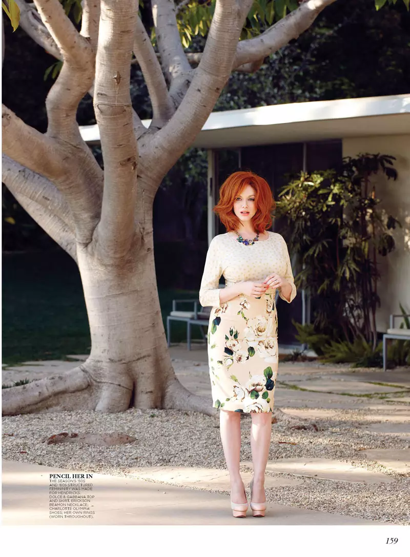 Christina Hendricks Stars ee Flare's Maajo 2013 Cover Story ee uu qoray Max Abadian