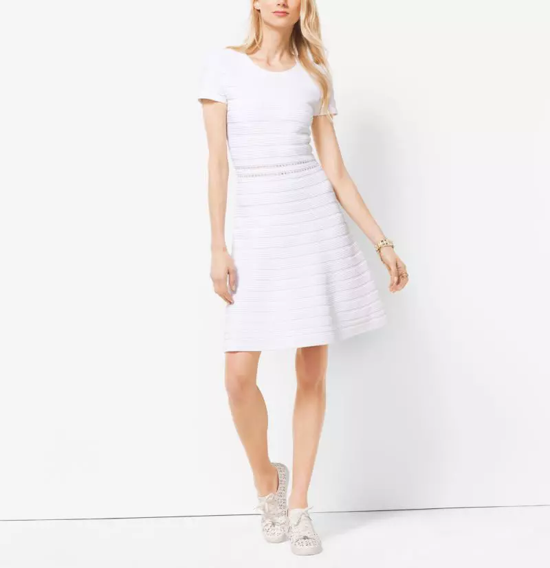 MICHAEL Michael Kors Rippstrickkleid mit Rundhalsausschnitt