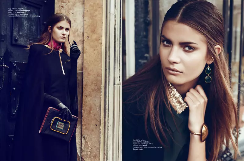 Jaclyn Adams Captures Chic Autumn Saib rau Plaza Kvinna