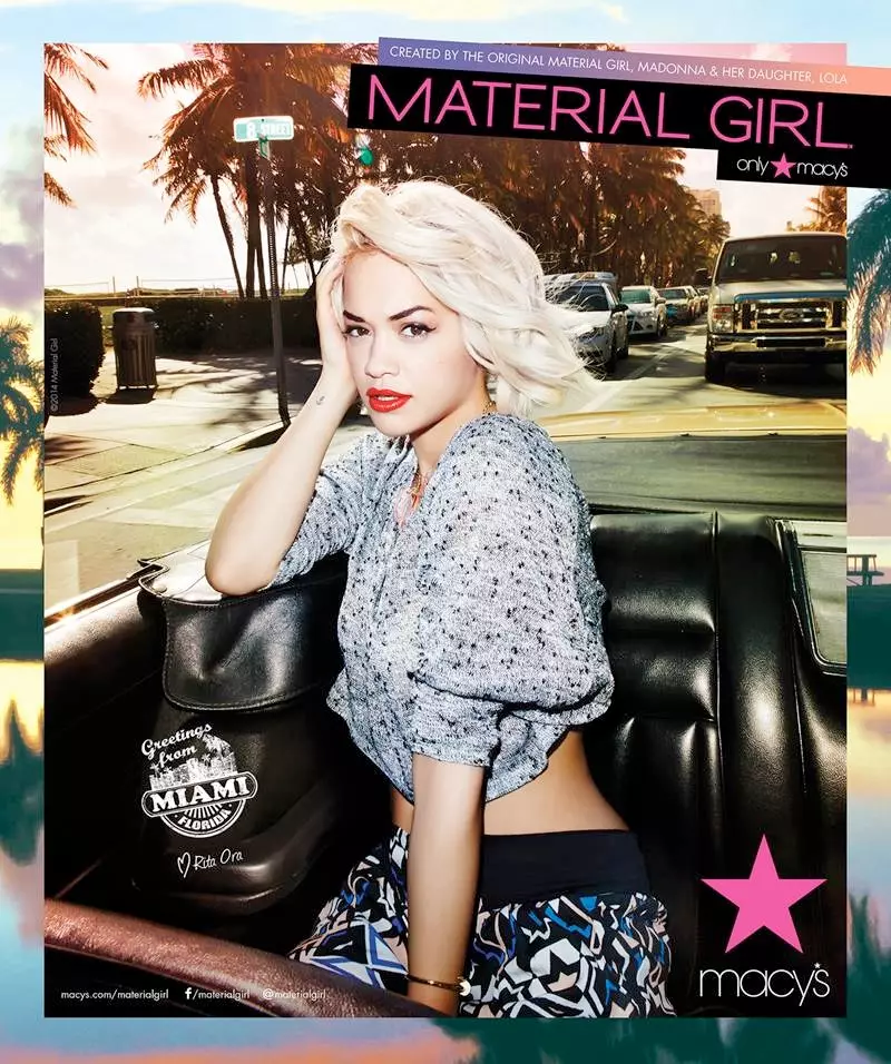 Rita Ora Mengambil Miami untuk Iklan Material Girl's Spring 2014