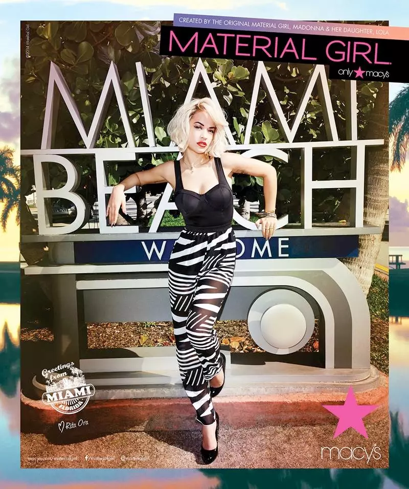 Rita Ora prend Miami pour les publicités du printemps 2014 de Material Girl