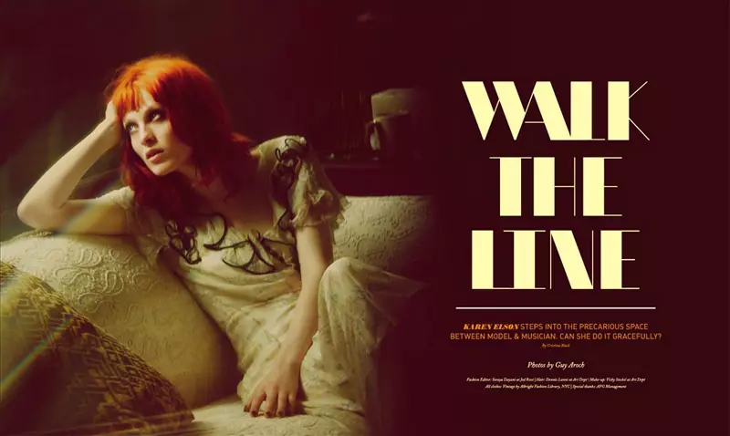 Η Karen Elson από τον Guy Aroch στο Walk the Line | Περιοδικό Foam, Ιούλιος 2010