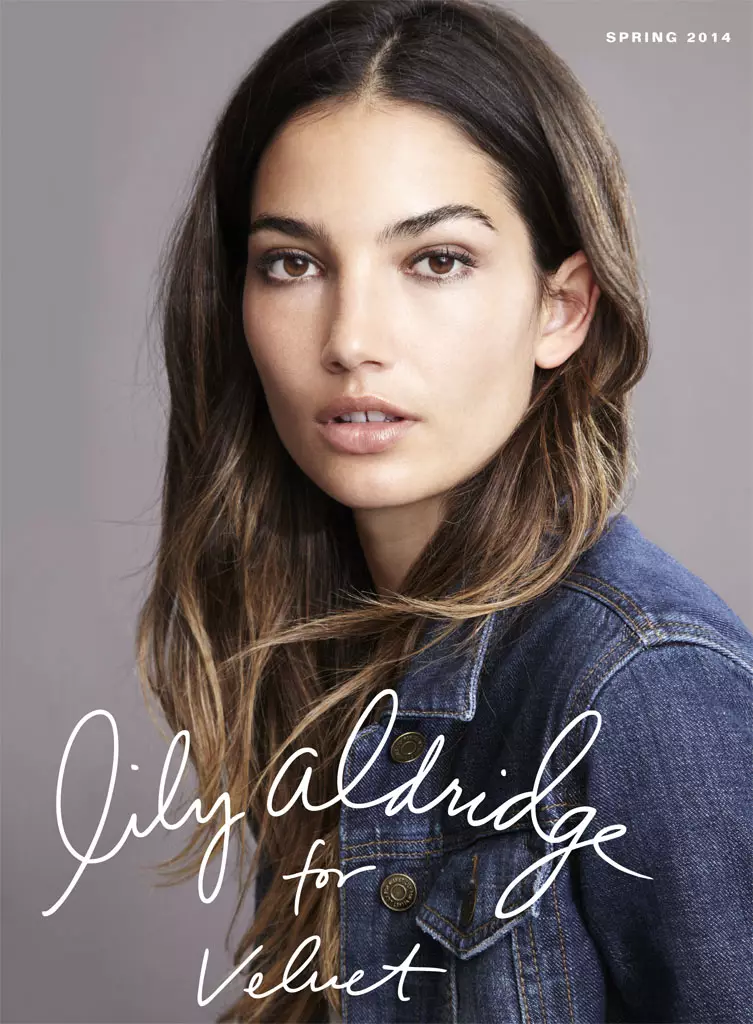 Lily Aldridge वसन्त 2014 संग्रह को लागी मखमली संग टोली