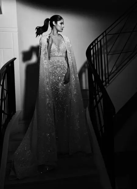 Tá Gúnaí Bridal Fall Zuhair Murad 2017 Fíor-néal