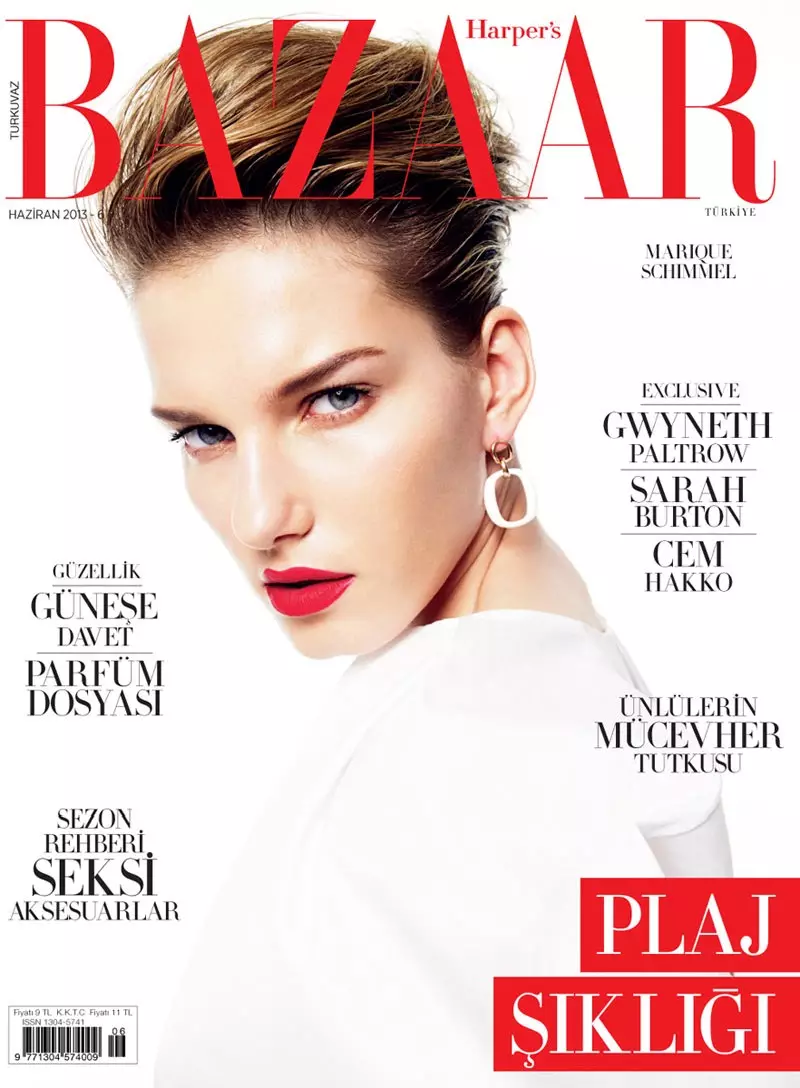 Gianluca Fontana Lenses Marique Schimmel para sa Harper's Bazaar Turkey Hunyo 2013 Cover Story