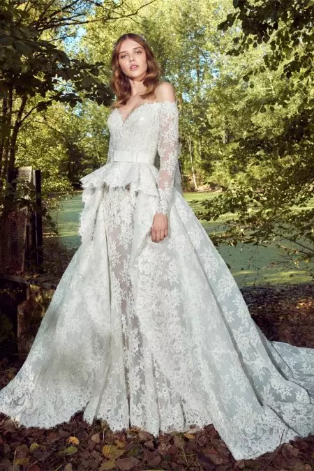 Ọdịda nke Zuhair Murad Bridal 2019 na-egosipụta uwe elu igwe