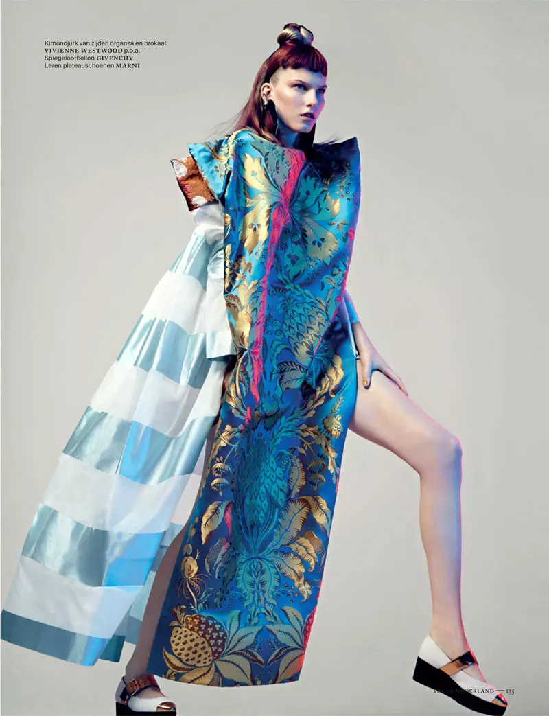 Marique Schimmel Sports Eastern-Inspired Style for Vogue Netherlands September 2012 by Marc de Groot