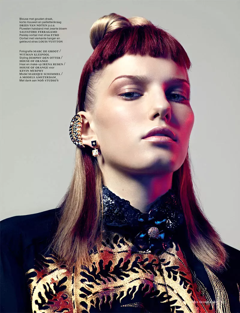 Marique Schimmel Sports-orientalsk-inspireret stil til Vogue Holland september 2012 af Marc de Groot