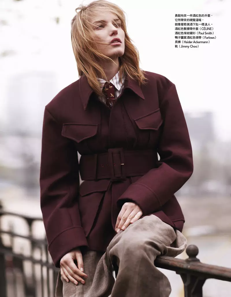 Marique Schimmel, neutrale, protagonista di Vogue Taiwan nell'agosto 2012 di Naomi Yang