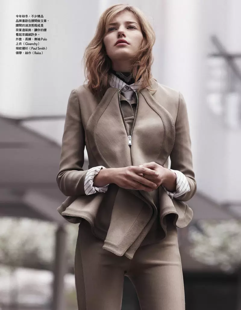 A Neutral Marique Schimmel Stars in Vogue Taiwan August 2012 by Naomi Yang