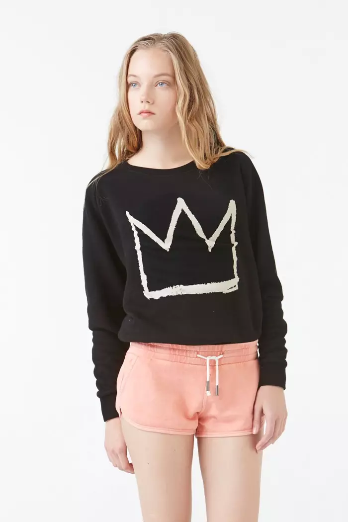 Sweat à capuche noir ELEVENPARIS x Basquiat