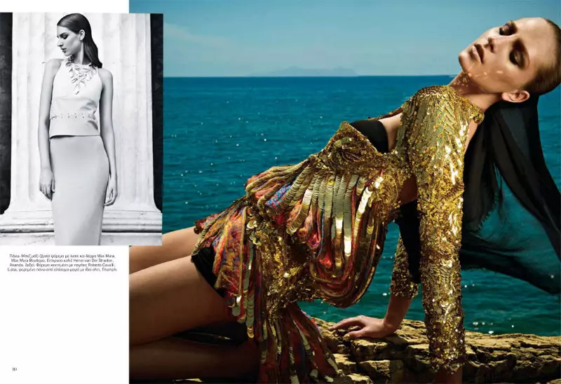 Ros Georgiou Membintangi Vogue Hellas Juli 2012 oleh Thanassis Krikis