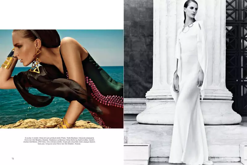 Ros Georgiou protagonista di Vogue Hellas luglio 2012 di Thanassis Krikis