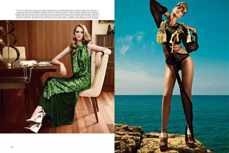 Ros Georgiou protagonista di Vogue Hellas luglio 2012 di Thanassis Krikis