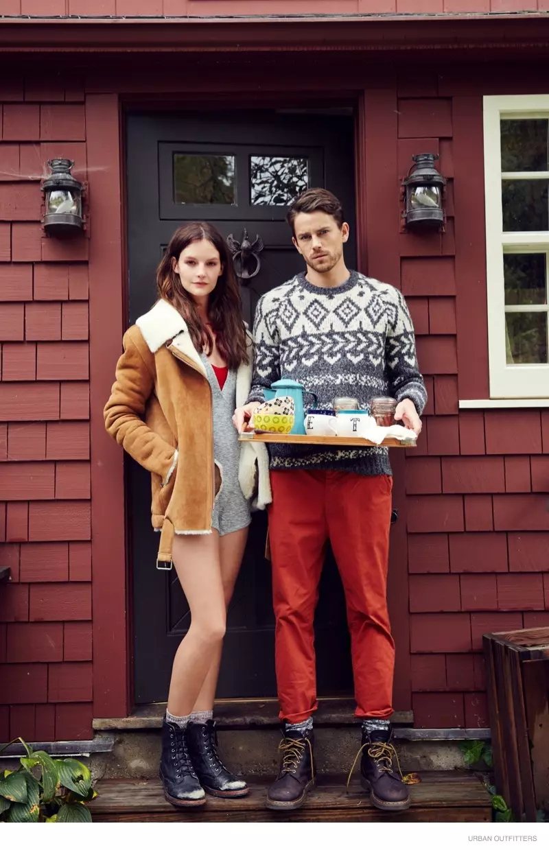 Sara Blomqvist & Her Husband Are Home for the Holidays in Urban Outfitters Shoot