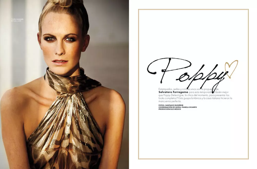 Poppy Delevingne vum Santiago Ruiseñor fir Elle Mexico Mäerz 2012