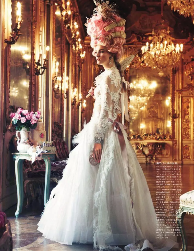 Ymre Stiekema Models Sumptuous Glamour for Vogue Japan Oktubre 2012 ni Giampaolo Sgura