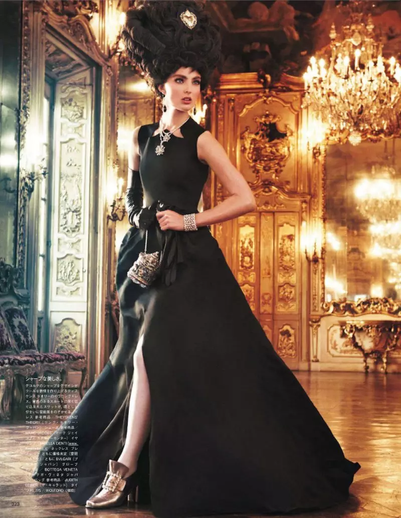 Ymre Stiekema Models Sumptuous Glamour vir Vogue Japan Oktober 2012 deur Giampaolo Sgura