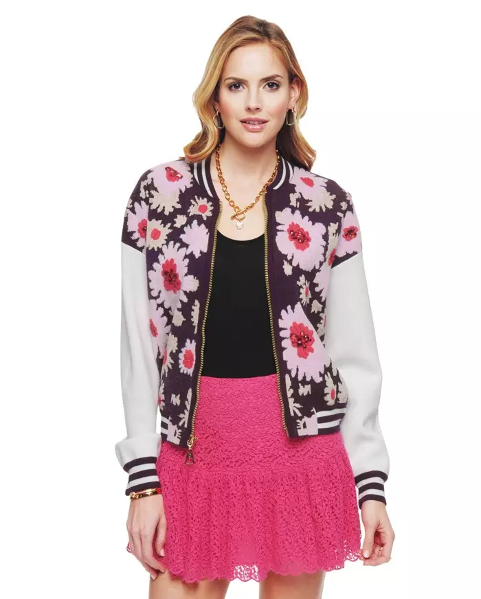 Juicy Couture Blouson aviateur fleuri éclaté