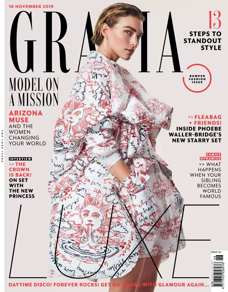 Arizona Muse у цэнтры ўвагі для Grazia UK