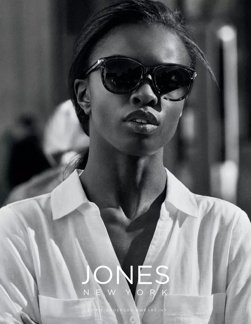 Leomie Anderson bærer smarte nuancer i Jones New Yorks forår-sommer 2018-kampagne