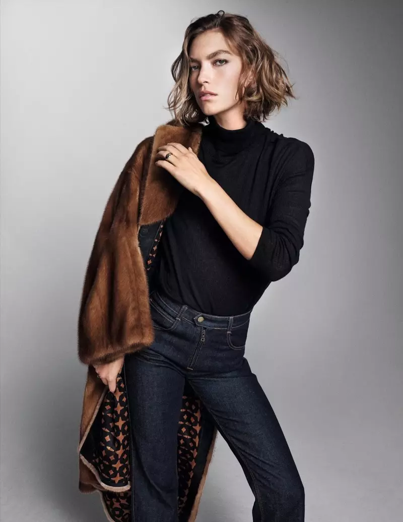 Arizona Muse se pone capas en invierno busca a Grazia Francia