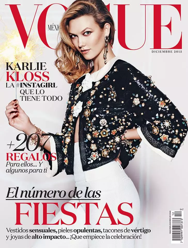 Η Karlie Kloss πρωταγωνιστεί στο εξώφυλλο της Vogue Mexico τον Δεκέμβριο του 2015