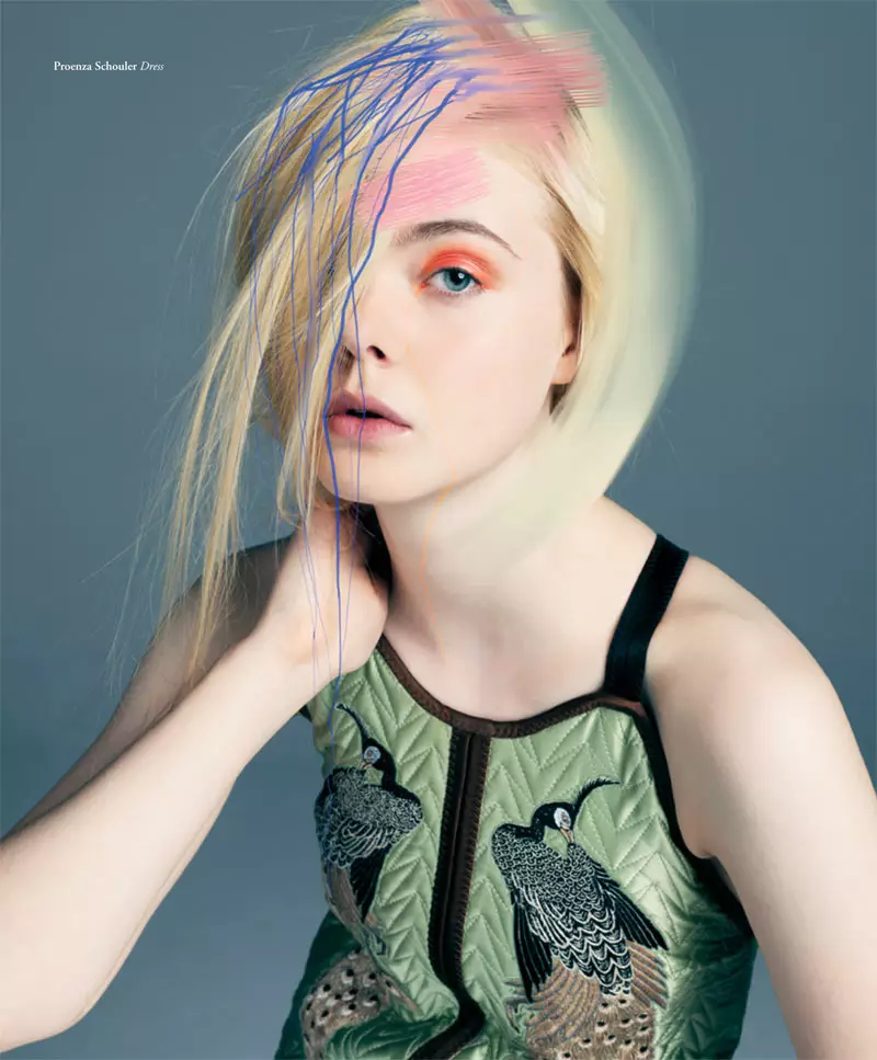 Elle Fanning "Bullett" журналының Кышкы 2012 тышлыгы өчен Сюрреаль ала