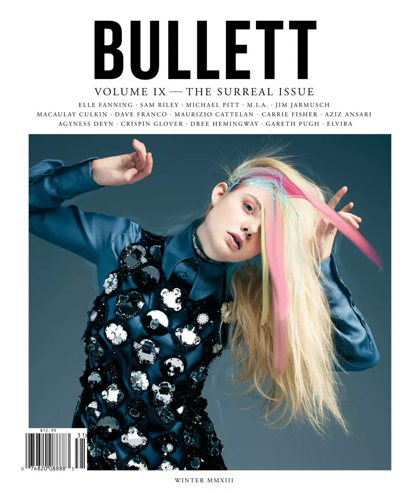 Nahazo Surreal i Elle Fanning tamin'ny sarin'ny saron'ny gazetiboky Bulllett tamin'ny ririnina 2012