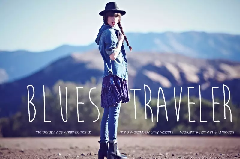 Kelley Ash has the Blues for Free People Shoot