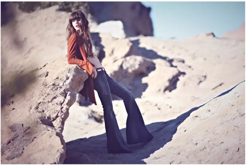 Kelley Ash Has the Blues for Free People Shoot