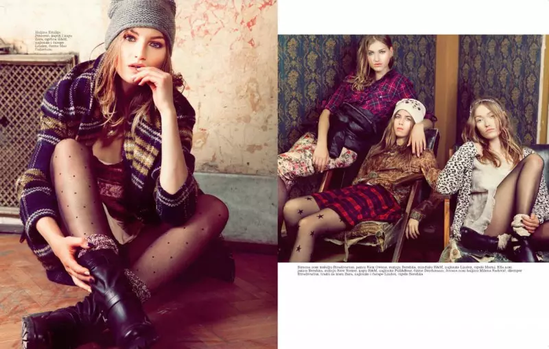 Simona Andrejic bærer opprørsk stil i Elle Serbia oktober 2013