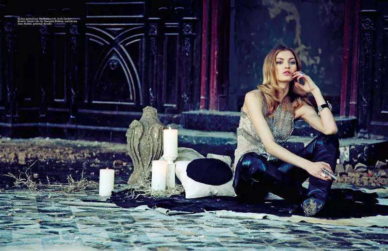 Simona Andrejic Dons Elle Serbia журналының наурыз айындағы шығарылымына арналған отандық сән